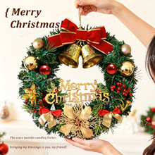 圣诞节花环蝴蝶结christmas装饰品氛围布置场景客厅墙壁摆件挂件