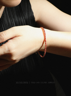 超仙复古风轻奢百搭新年红绳手链