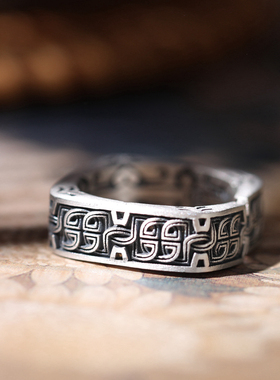 复古民族风女款设计感小众戒指