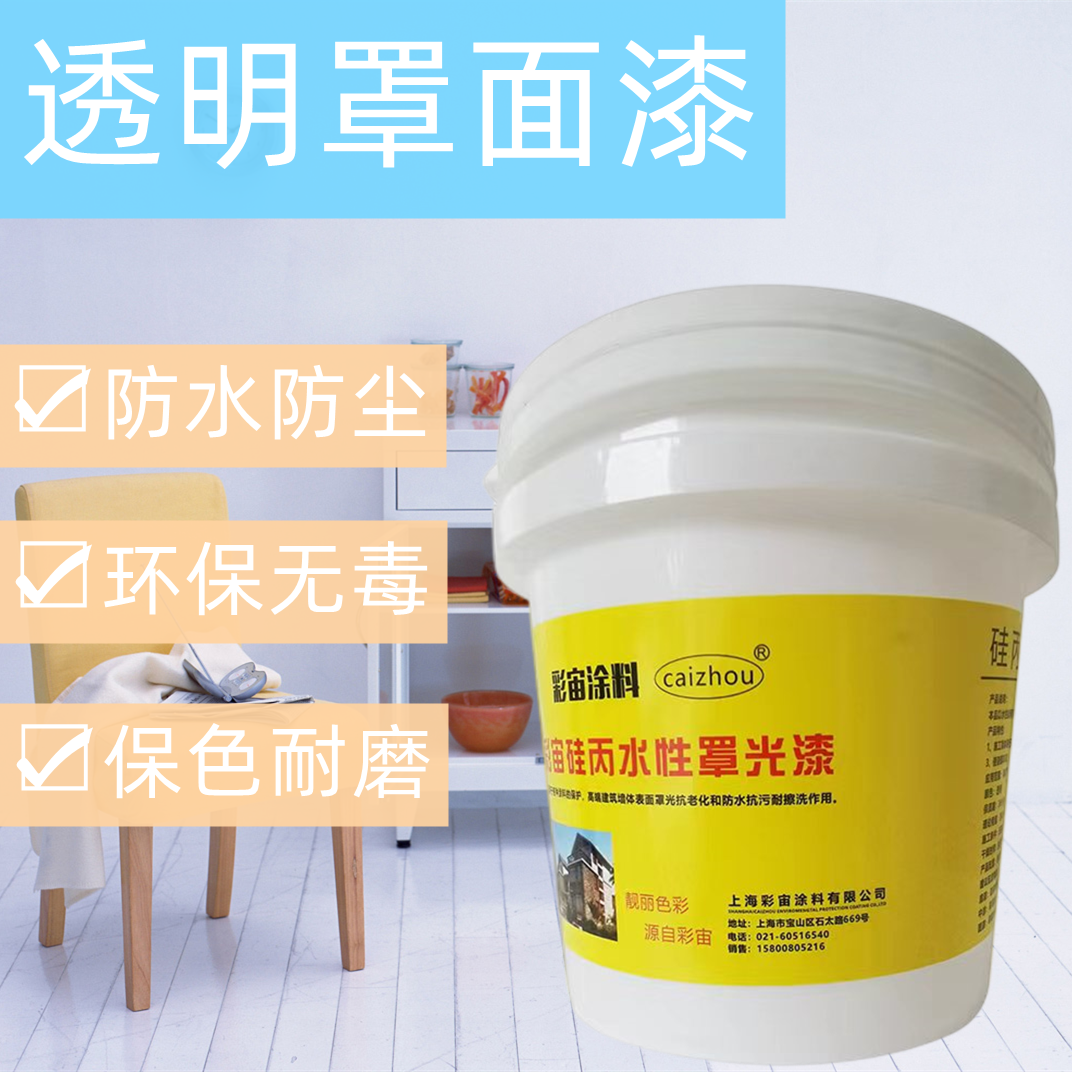 透明内外墙防水环保耐久亮光哑光半哑光罩面漆涂料可擦洗
