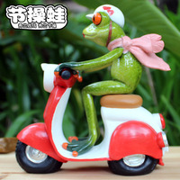 青蛙摆件送女生可爱单车时尚居家书桌树脂工艺品独特生日好友礼物