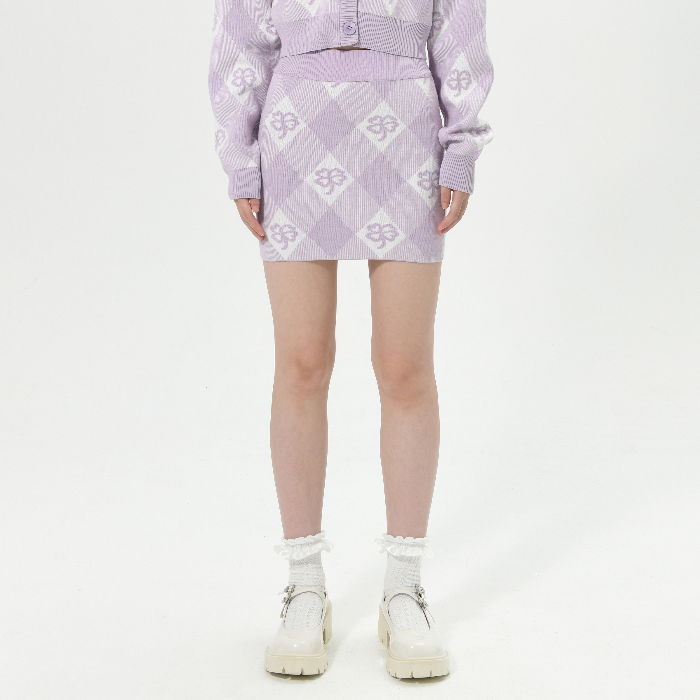 IFFYIFFY少女幸运草短款半身裙