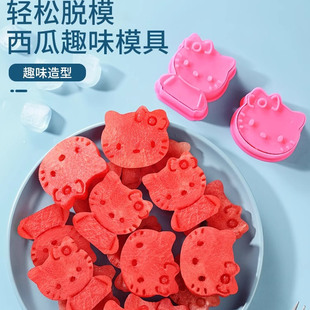 夏日限定桑巴达西瓜模具网红HelloKItty水果饼干烘焙切西瓜模具