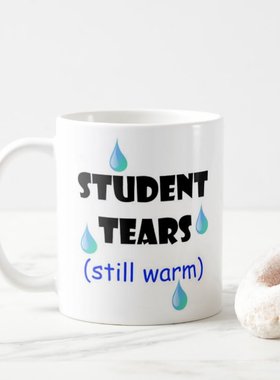 [BLUE]ins学生趣味简约文具陶瓷马克杯student tears still warm