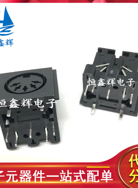 大S端子5P 5针芯黑色母座PS2插座DS-5-03全塑DC母座 DS插座 5PIN