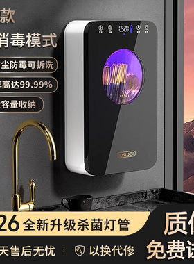 智能筷子消毒机烘干一体厨房消毒筷子筒家用小型壁挂收纳筷勺笼盒