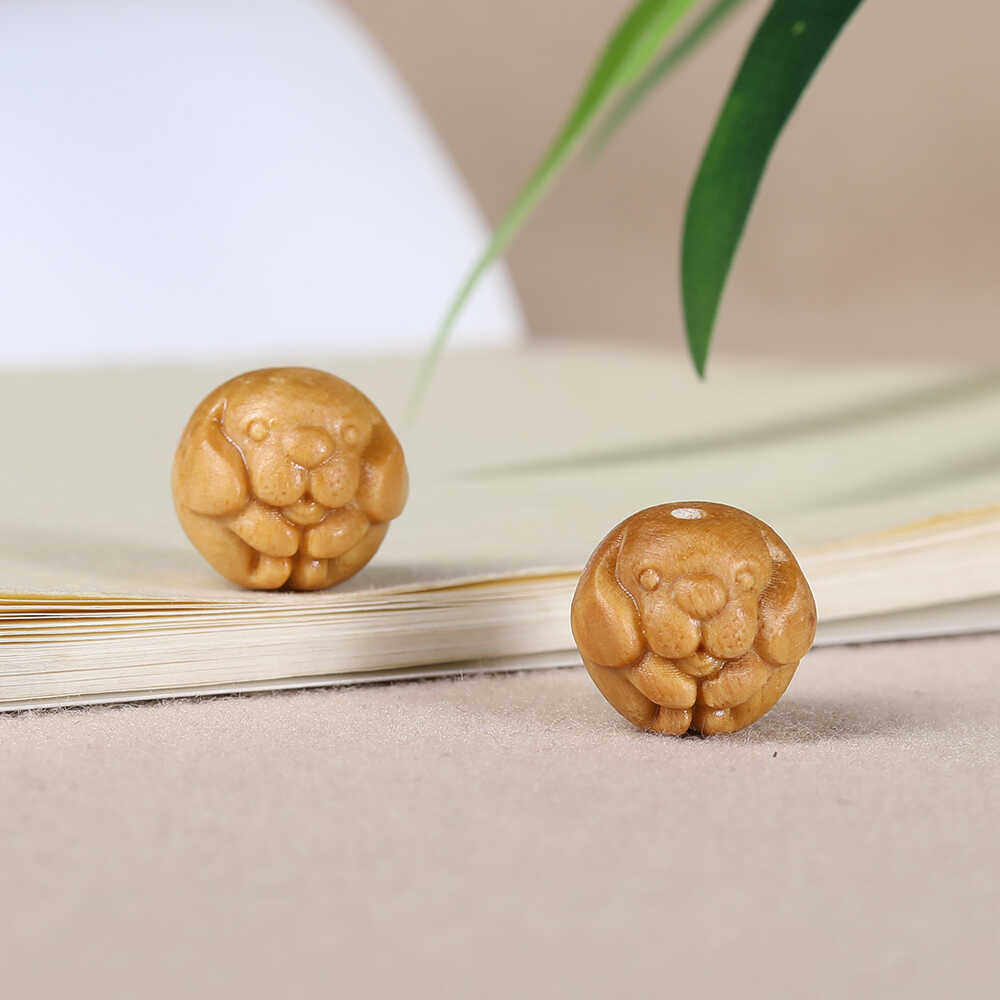 檀香木卡通大耳朵狗狗圆珠文玩佛珠散珠配饰手链包包钥匙扣配件,饰品/流行首饰/时尚饰品新,小众木作,淘宝优惠券,粉丝福利购,淘宝优惠卷