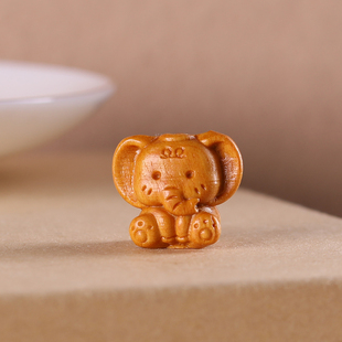 天然檀香木雕刻象宝宝diy沉香木配件文玩手串紫檀木配饰吊坠挂件