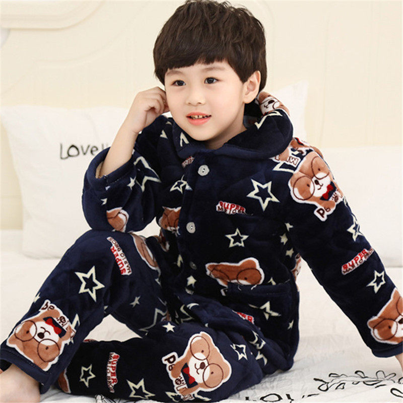 儿童睡衣男童冬季加厚加绒保暖三层夹棉宝宝法兰绒珊瑚家居服大童,童装/婴儿装/亲子装,家居服套装,淘宝优惠券,粉丝福利购,淘宝优惠卷