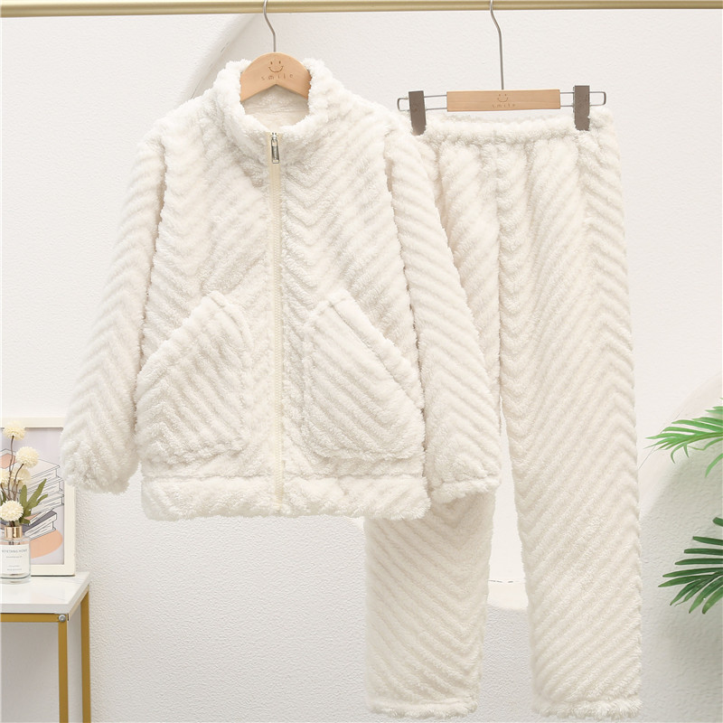 儿童珊瑚绒睡衣女童秋冬款2025新款冬季大童法兰绒加厚女孩家居服