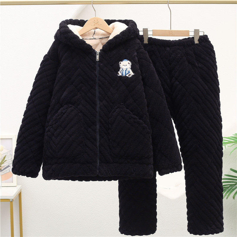 儿童睡衣男童冬季加厚款珊瑚绒三层夹棉男孩秋冬中大童保暖家居服,童装/婴儿装/亲子装,家居服套装,淘宝优惠券,粉丝福利购,淘宝优惠卷