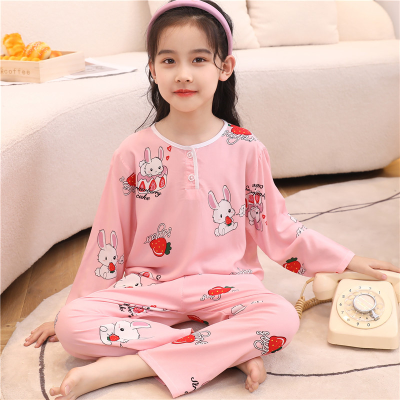 長袖竹節棉睡衣男童家居服