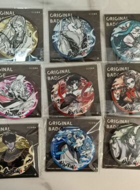 非人哉仙山琼阁系列九月哪吒精卫小玉龙女周边75mm双闪大徽章吧唧