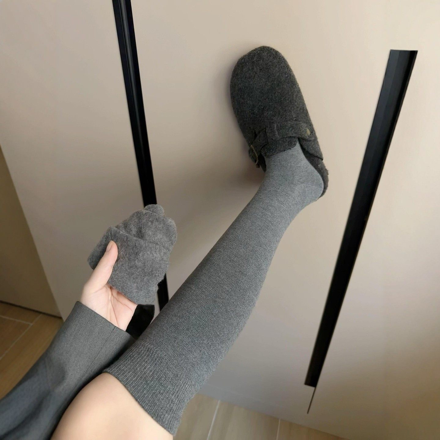 微压显瘦高级纯色小腿袜！内里加绒巨巨暖和~冬季腿冷星人的福音,女士内衣/男士内衣/家居服,中筒袜,淘宝优惠券,粉丝福利购,淘宝优惠卷