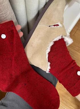 有被惊艳到的安哥拉红！绵羊毛舒适手感不硌脚！颜色好正好显白！