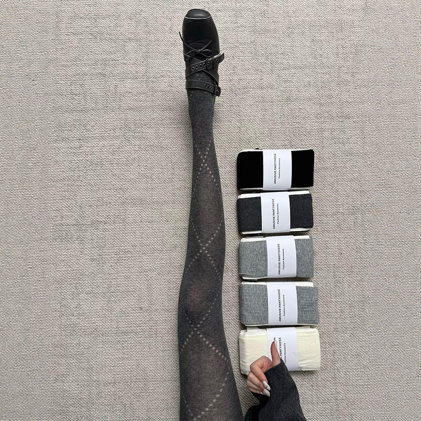 秋冬烟灰复古高级羊毛打底裤\高弹微透肉菱格连裤袜~超舒适显瘦！,女士内衣/男士内衣/家居服,连裤袜/打底袜,淘宝优惠券,粉丝福利购,淘宝优惠卷