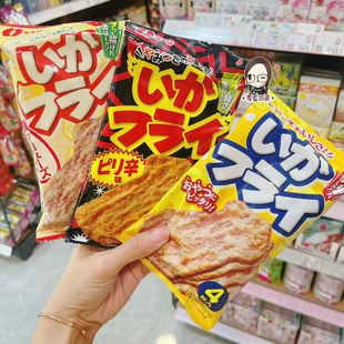 日本本土零食 NATORI那多利炸鱿鱼脆片蛋黄酱味辣味鱿鱼煎饼 4片