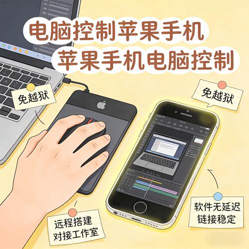 手机投屏电脑软件电脑反向操控手机安卓苹果无线投屏苹果手机投屏