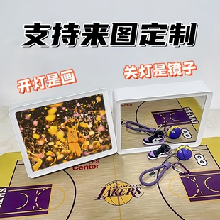 NBA篮球镜子画科比库里詹姆斯摆件实用周边纪念品生日礼物送男生