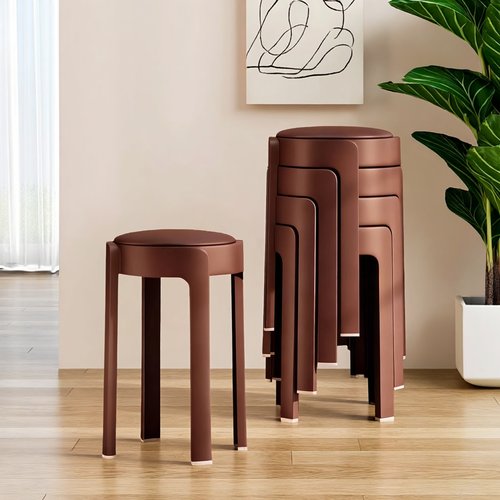 塑料软包凳子可叠放椅子