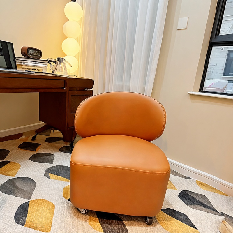 万向轮靠背小凳子家用客厅矮凳实木小椅子滑轮小板凳沙发凳换鞋凳