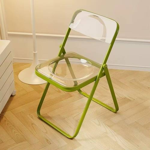 折叠椅家用塑料凳子加厚透明椅子
