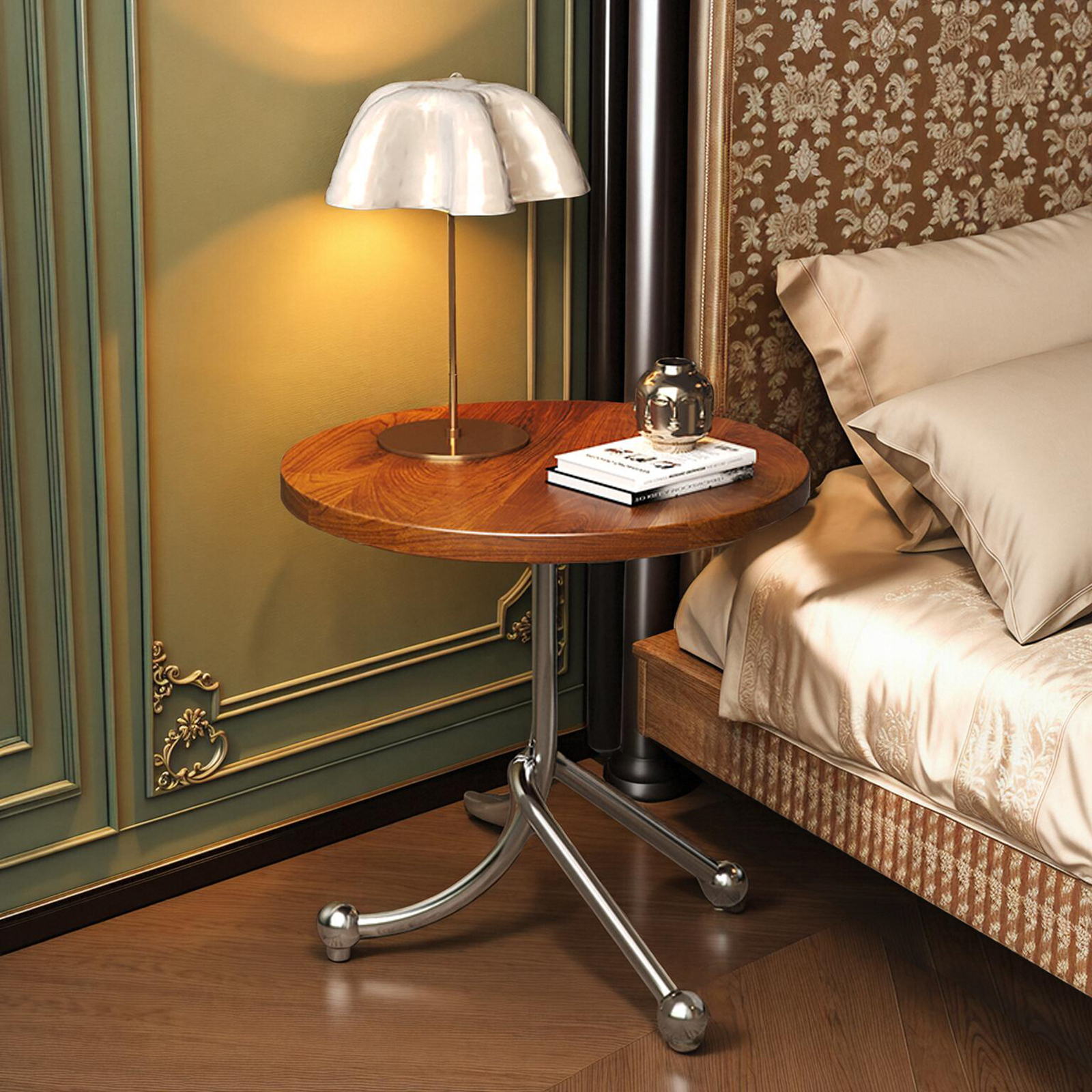 中古风床头柜家用卧室小型替代品复古茶几小桌子网红边几置物架