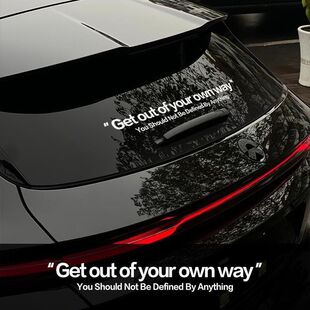 走出自己的条条框框个性英文创意车贴 车身车窗贴纸电动车装饰贴