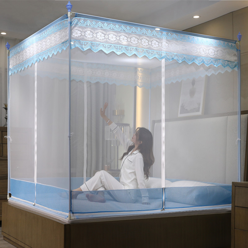 蚊帐新款防摔蒙古包床拉链公主风