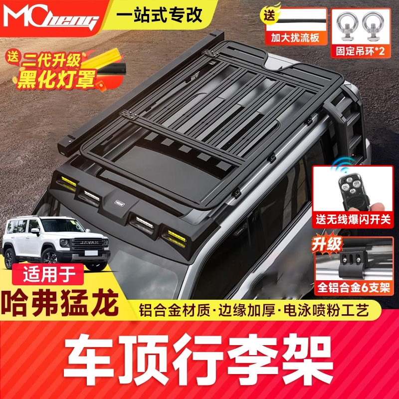 哈弗猛龙车顶行李架爬梯书包