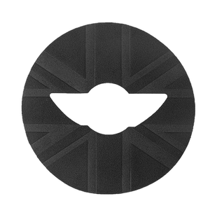 适用宝马mini翻毛皮方向盘贴装饰cooper countryman方向盘车标贴