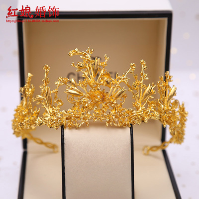 新娘皇冠头饰巴洛克金色婚庆生日