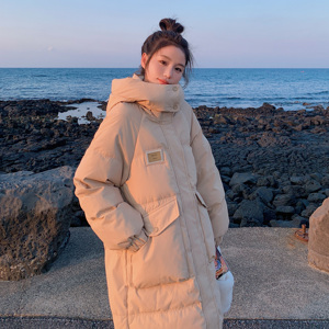 现货  肌理感面料加长款连帽棉服 286-781-P195-K298图片