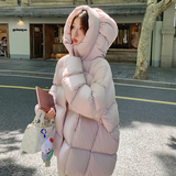 新款现货50绒连帽中长款羽绒服286-5133-P300-K448，女装羽绒服，安雅