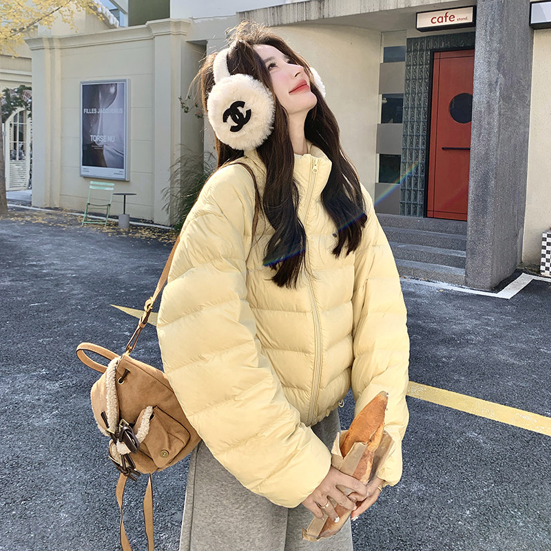 新款两色短款90绒排骨款羽绒286-5150-P285-K398，女装羽绒服，安雅