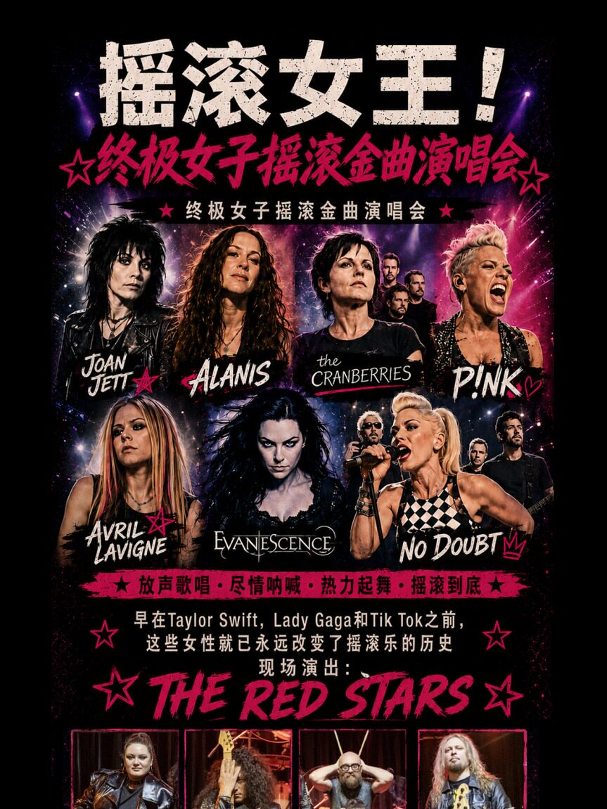 热门活动-【上海】WOMEN WHO ROCK 摇滚女王 | 巅峰女声摇滚金曲演唱会