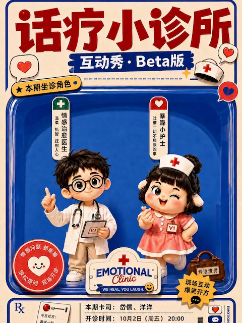 情感主题互动喜剧秀《话疗小诊所》Beta