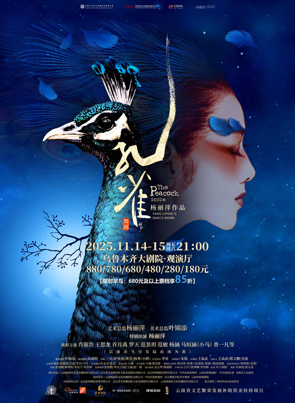 乌鲁木齐杨丽萍作品2022版舞剧《孔雀》