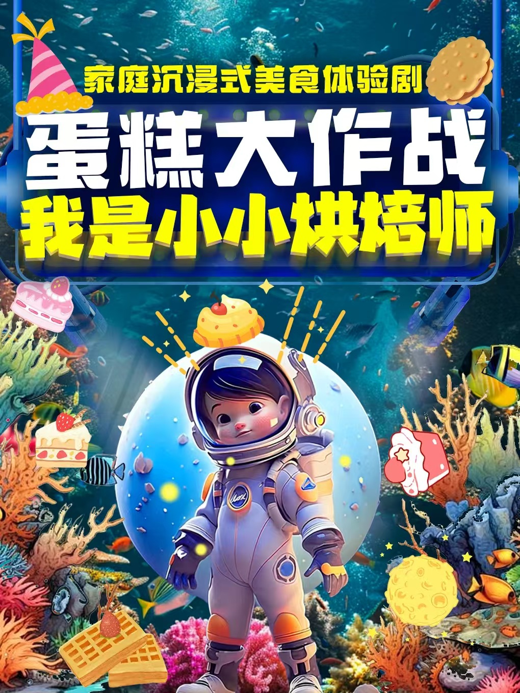 西安钟楼家庭沉浸式美食剧【疯狂蛋糕城】我是小小烘焙师|蛋糕制作|烘培礼品
