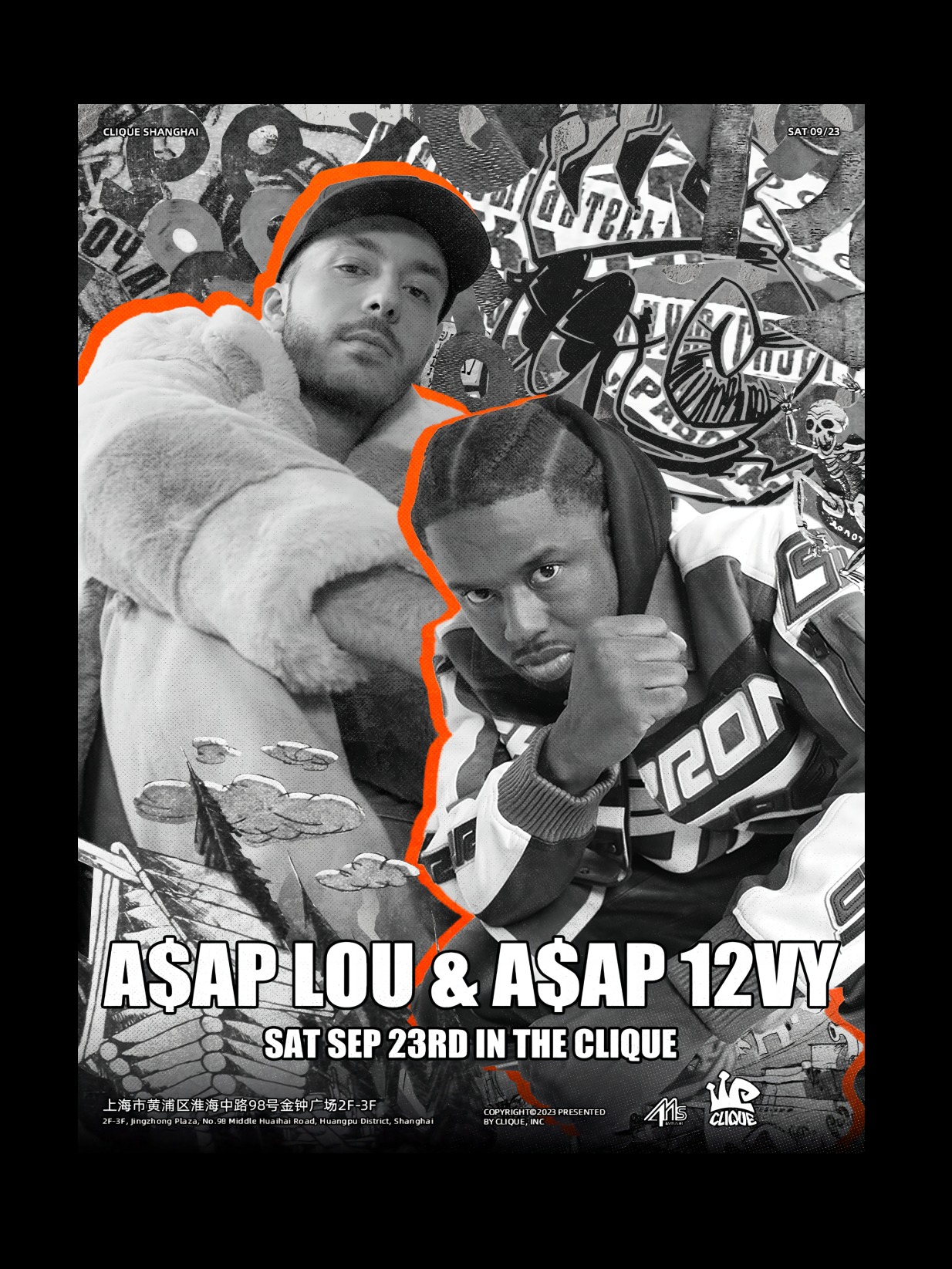 上海9.23丨 A$AP LOU & A$AP 12VY @ CLIQUE