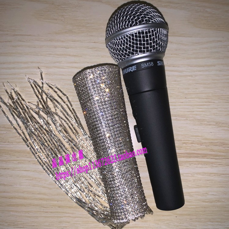 流苏58A水钻话筒套105有线电容