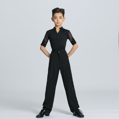 男童拉丁舞裤子新款训练服跳舞裤