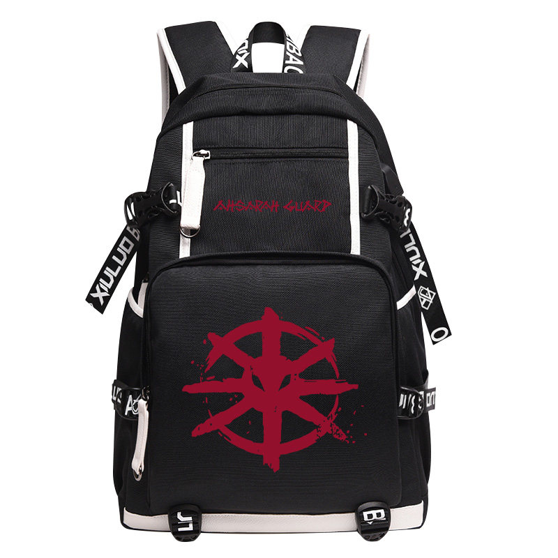 跑刀双肩背包阿萨拉图案印花双肩包战术周边三角洲行动书包男