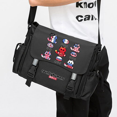 ch五常国拟动漫周边单肩斜挎包瓷俄美法英动漫男女初中小学生书包