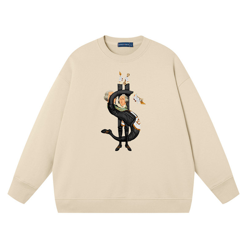 恶搞美刀富兰克林圆领卫衣男女小众设计师衣服纯棉宽松休闲打底衫,模玩/动漫/周边/娃圈三坑/桌游,动漫T恤/鞋帽/服装,淘宝优惠券,粉丝福利购,淘宝优惠卷