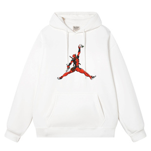 漫画air Deadpool死侍飞人打篮球扣篮周边恶搞连帽卫衣男女上衣服