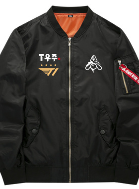 S13世界赛LPL出征服SKT T1战队队服FAKER同款夹克飞行服