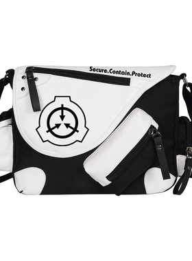 SCP周边斜挎包 基金会动漫二次元男女书包多功能帆布单肩背包