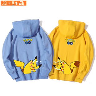 豆小萌皮卡丘联名宠物小精灵宝可梦神奇宝贝卫衣动漫衣服情侣装