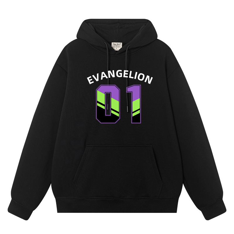 eva秋冬新款01号机初号机加绒连帽卫衣男女打底帽衫衣服外套